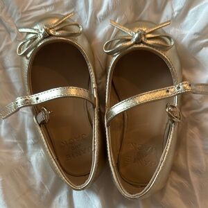 Janie and Jack Gold Kids Ballet Flats